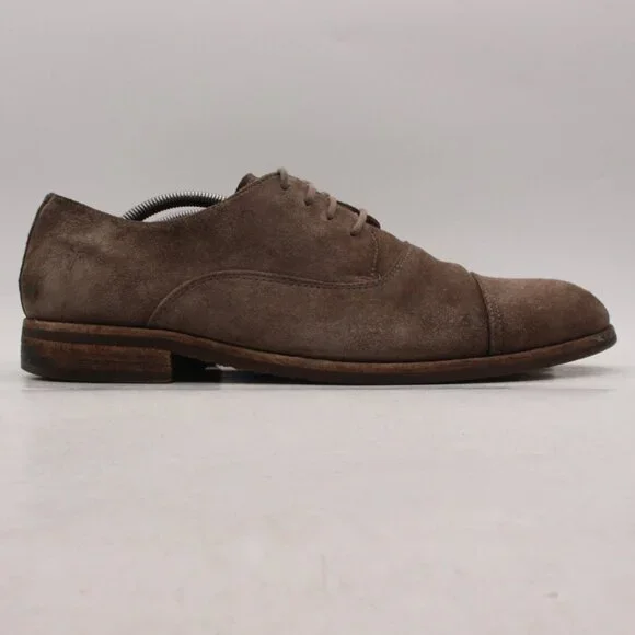 Frye Shoes Suede Paul Bal Brown Oxford Mens slip on Cap Toe size 8.5D FRYE~Paul Bal~Men main image 4